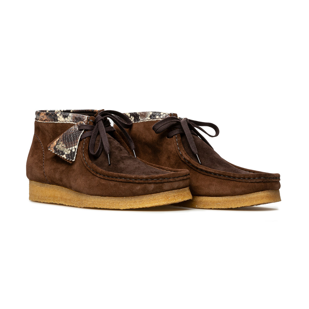 Clarks x Tokyo Wallabee Boot Brown Snake Combination | Brown