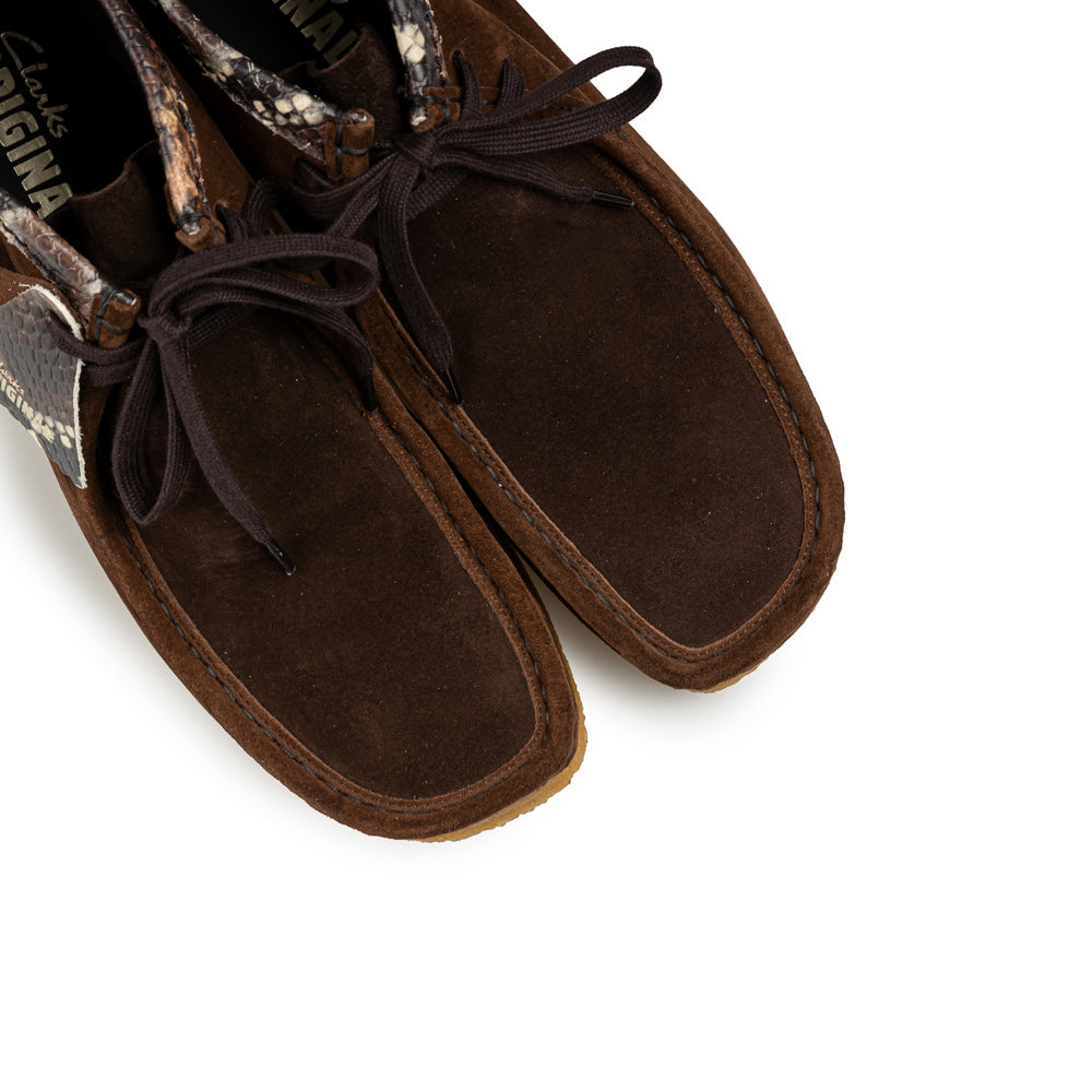 Clarks x Tokyo Wallabee Boot Brown Snake Combination | Brown