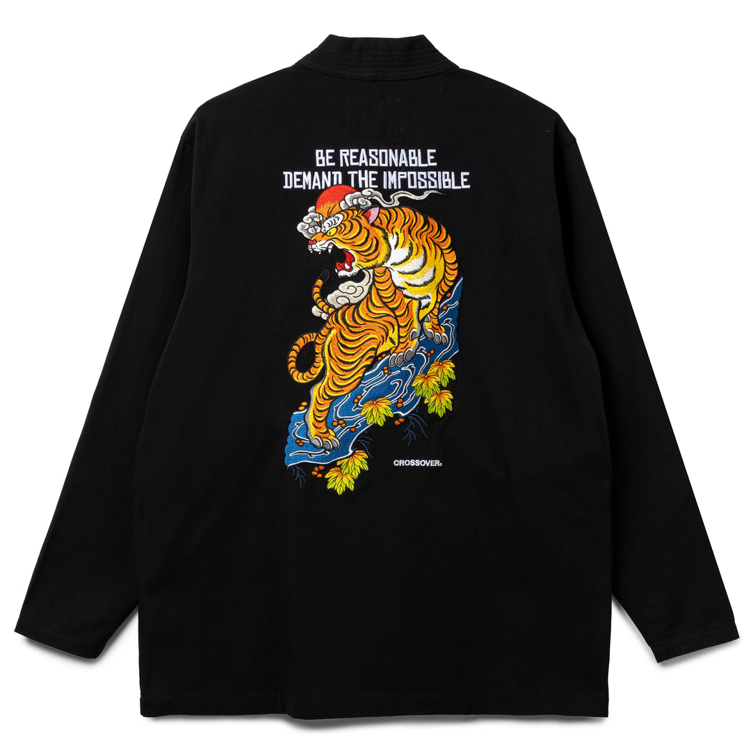 Disobedient Nature Tiger Kimono Jacket | Black