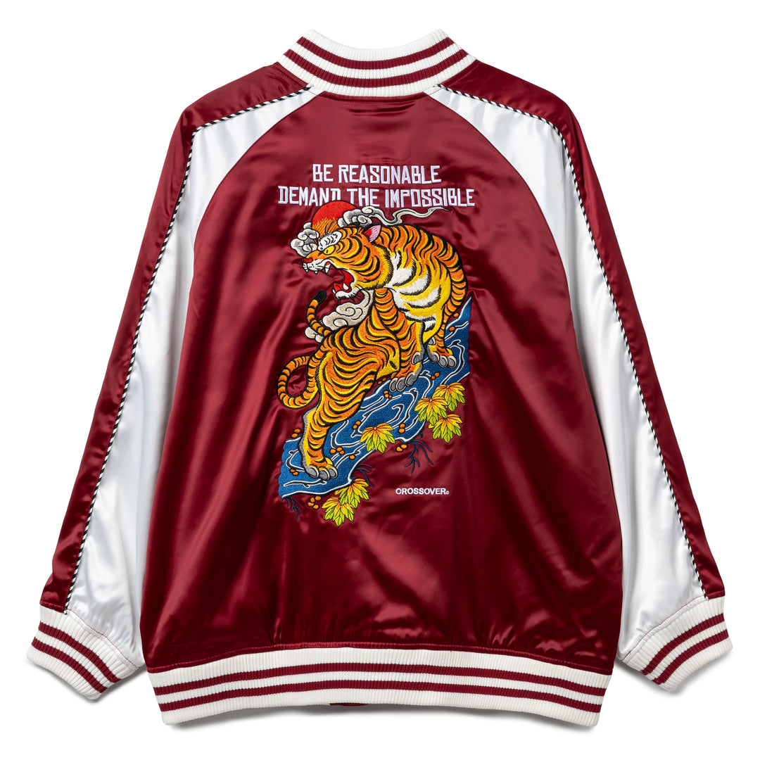 Disobedient Nature Tiger Souvenir Jacket | Maroon