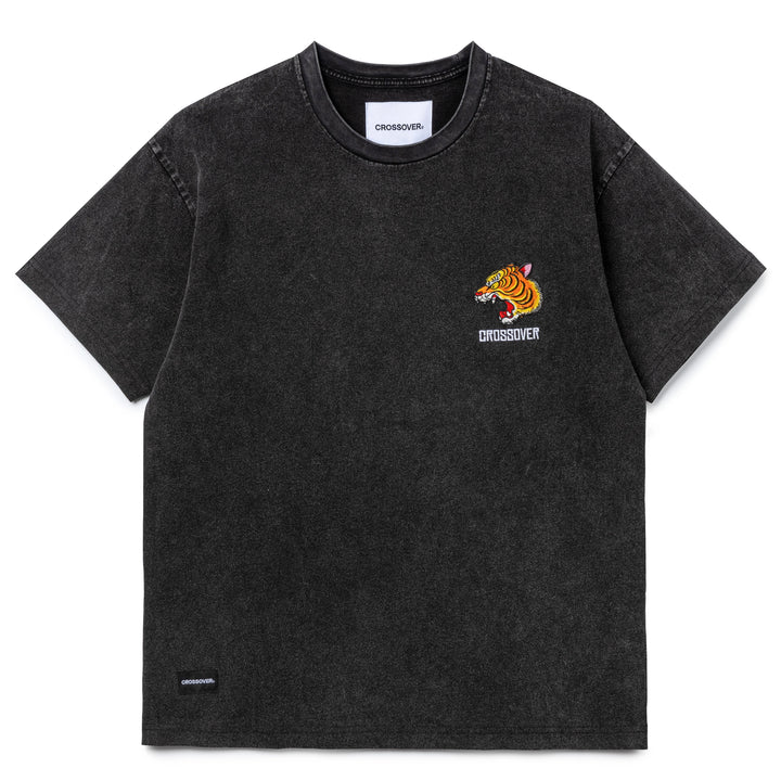 Disobedient Nature Tiger Tee | Black Faded