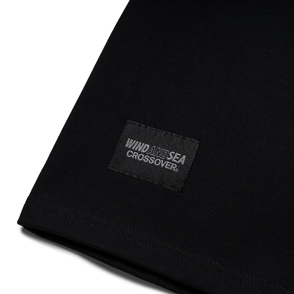 Crossover x Wind and Sea Leopard Logo Tee | Black