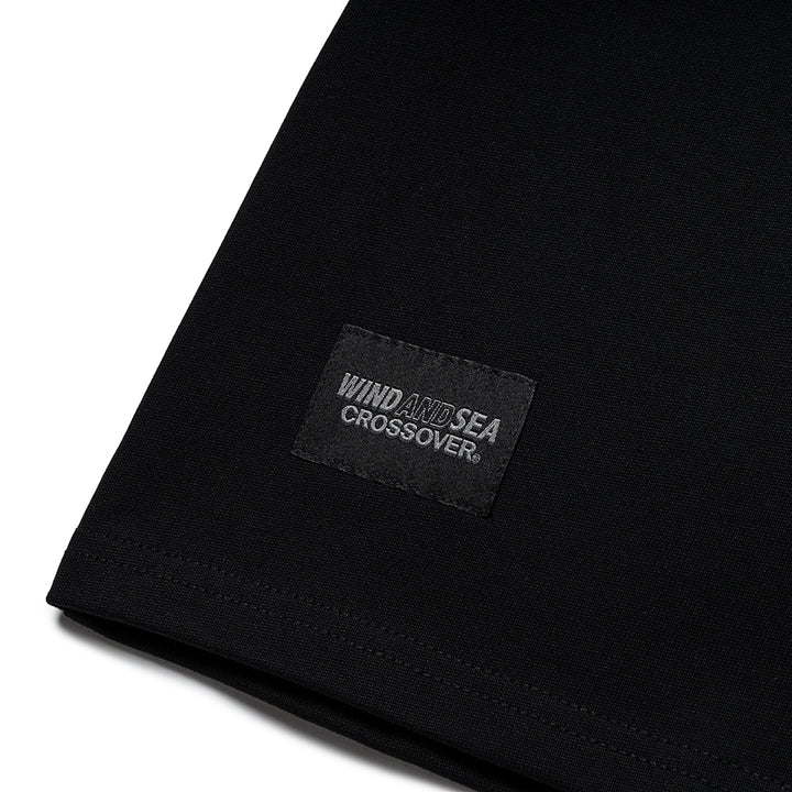Crossover x Wind and Sea Leopard Logo Tee | Black