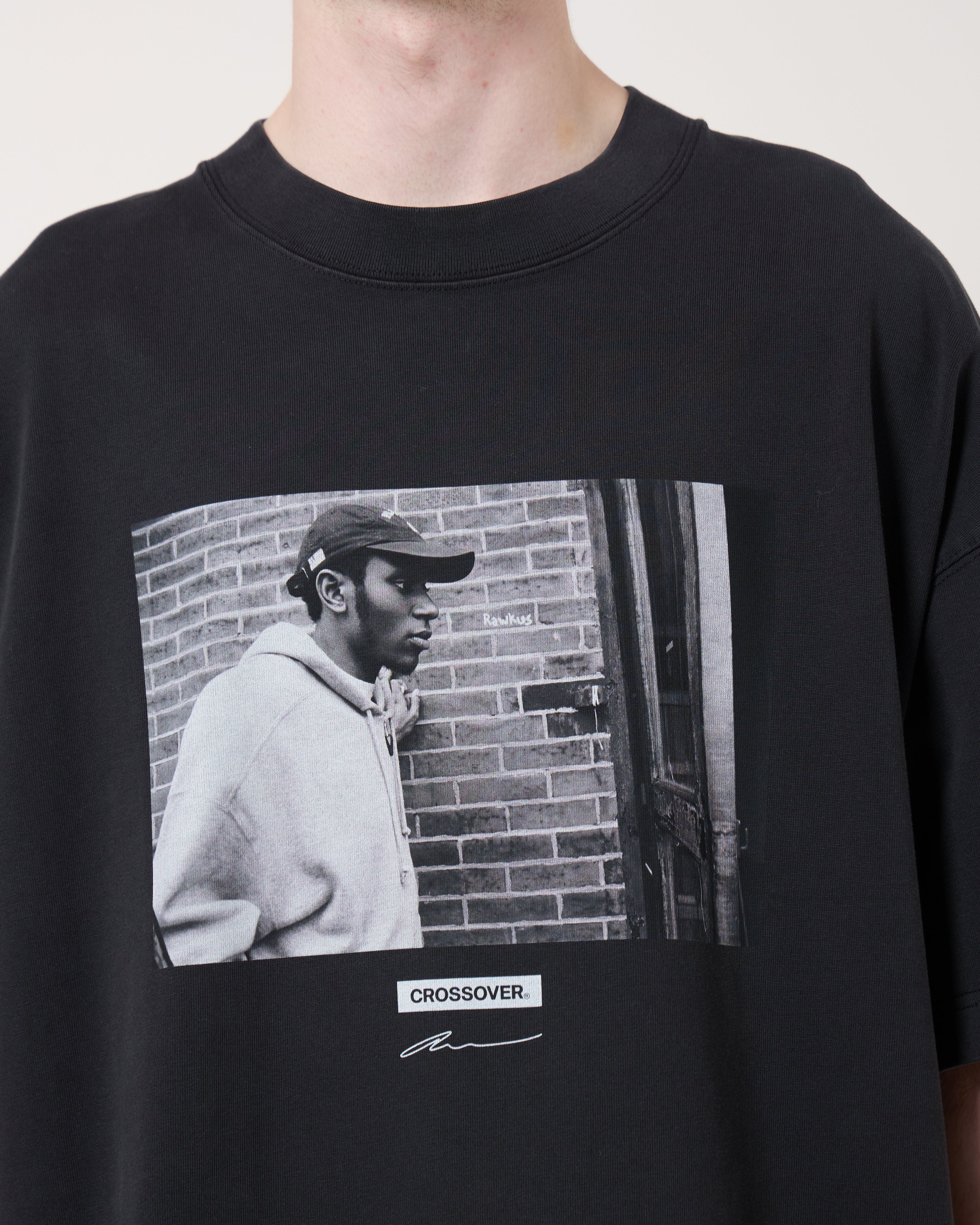 Crossover x Atsuko Tanaka '02' Tee | Black Faded