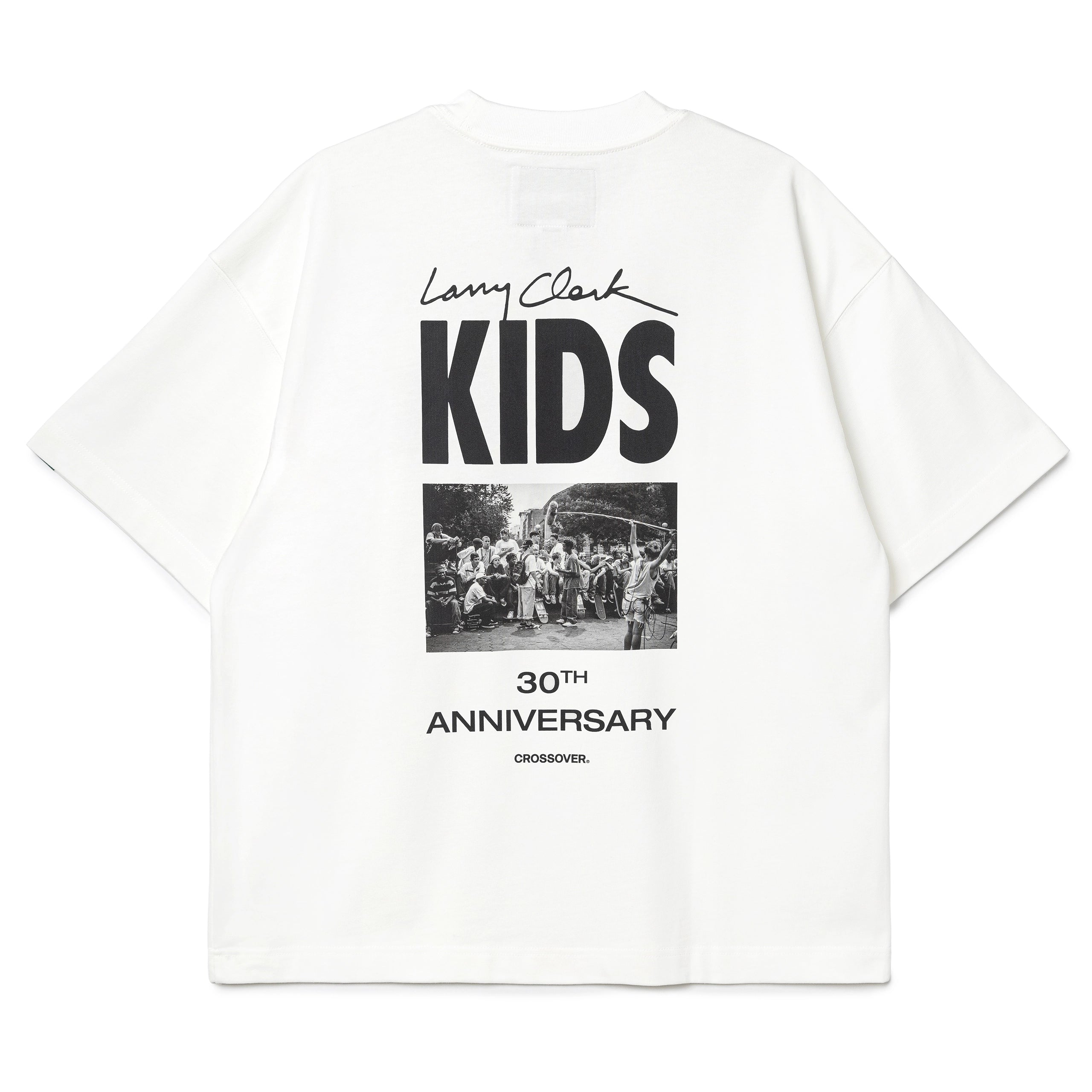 CROSSOVER® × KIDS by Larry Clark 30th Anniversary '01' Tee | White