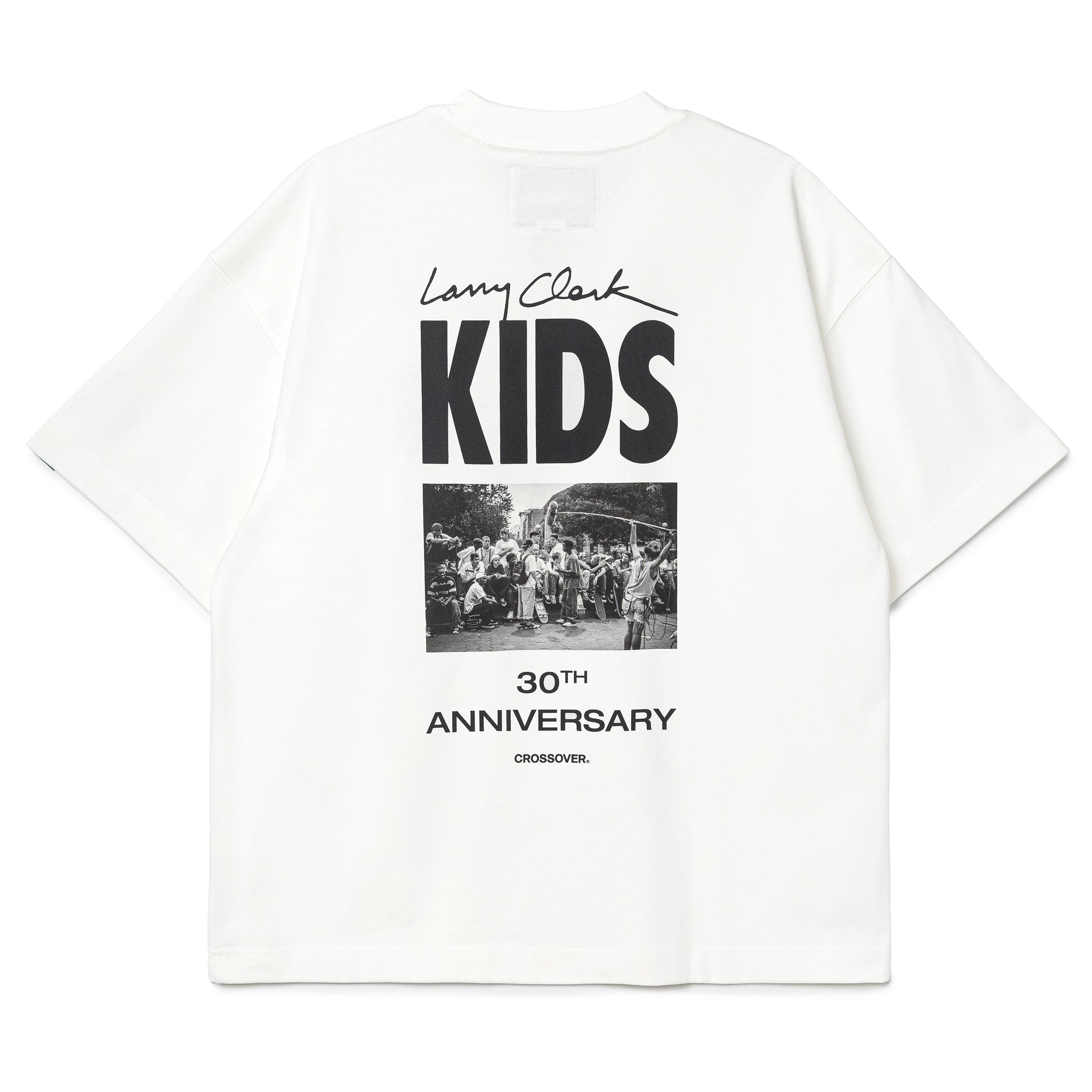 CROSSOVER® × KIDS by Larry Clark 30th Anniversary '01' Tee | White