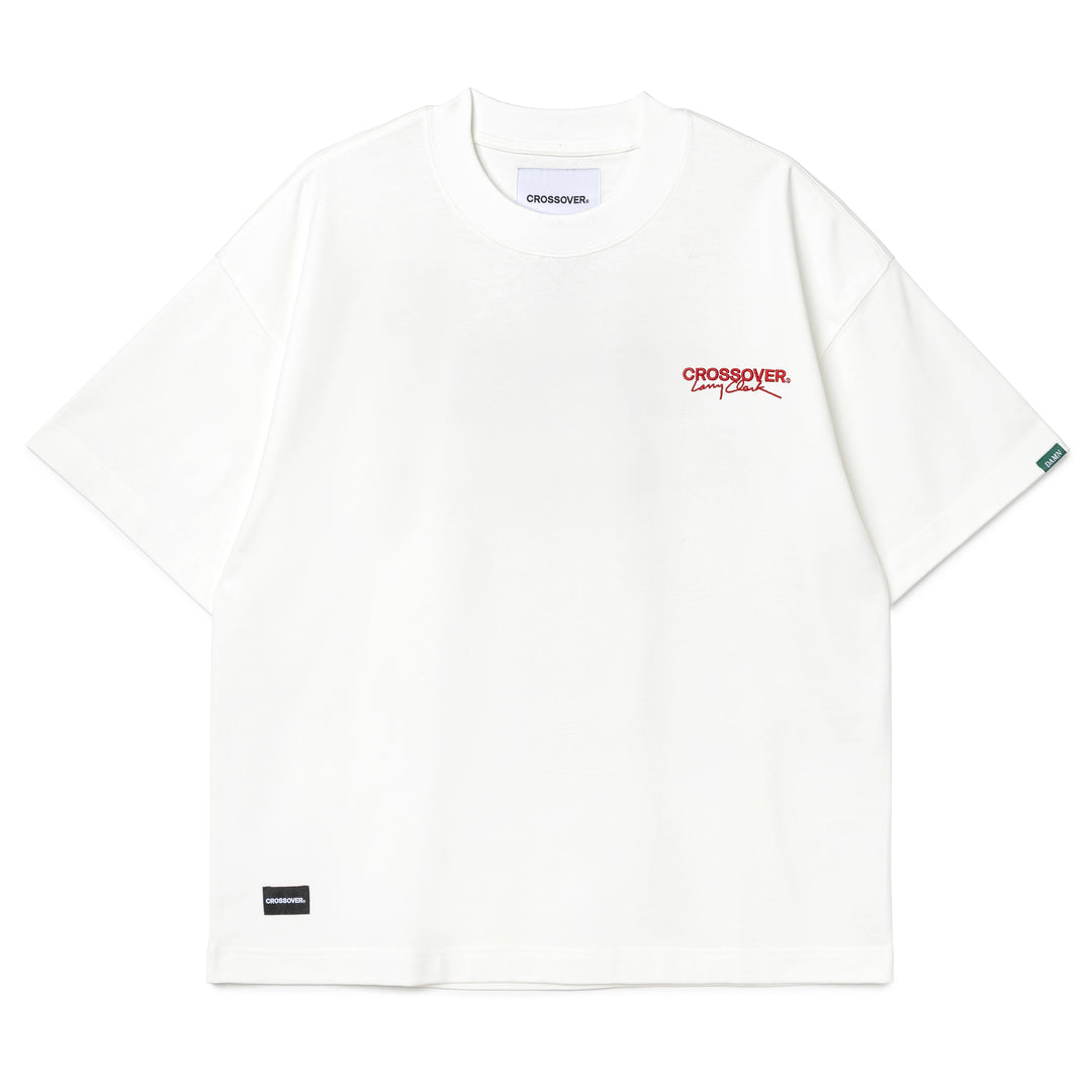 CROSSOVER® × KIDS by Larry Clark 30th Anniversary '02' Tee | White
