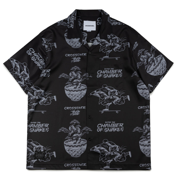 Crossover x Temple of Skate Hawaiian Shirt | Black