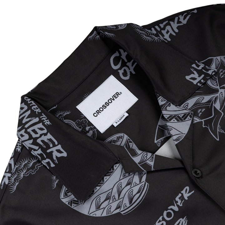 Crossover x Temple of Skate Hawaiian Shirt | Black