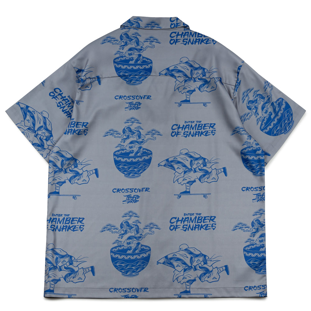 Crossover x Temple of Skate Hawaiian Shirt | Grey