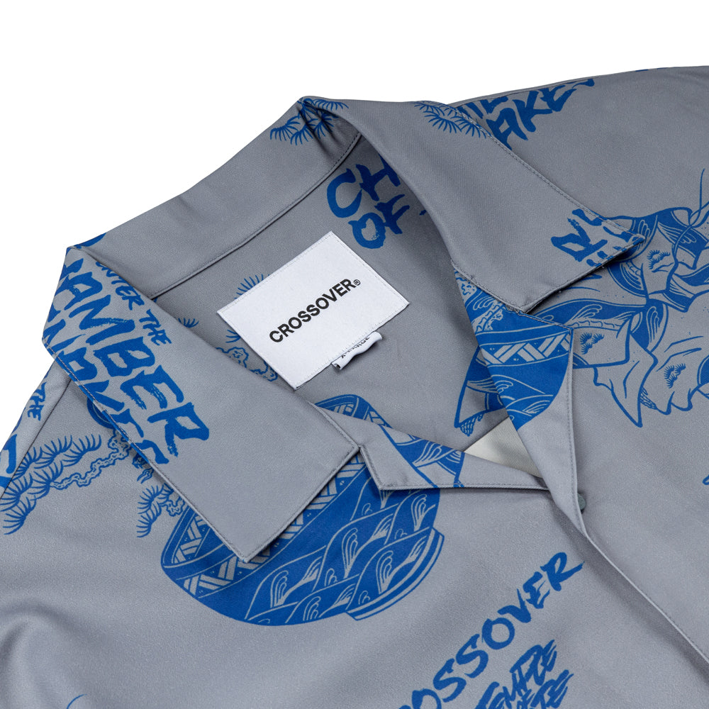 Crossover x Temple of Skate Hawaiian Shirt | Grey