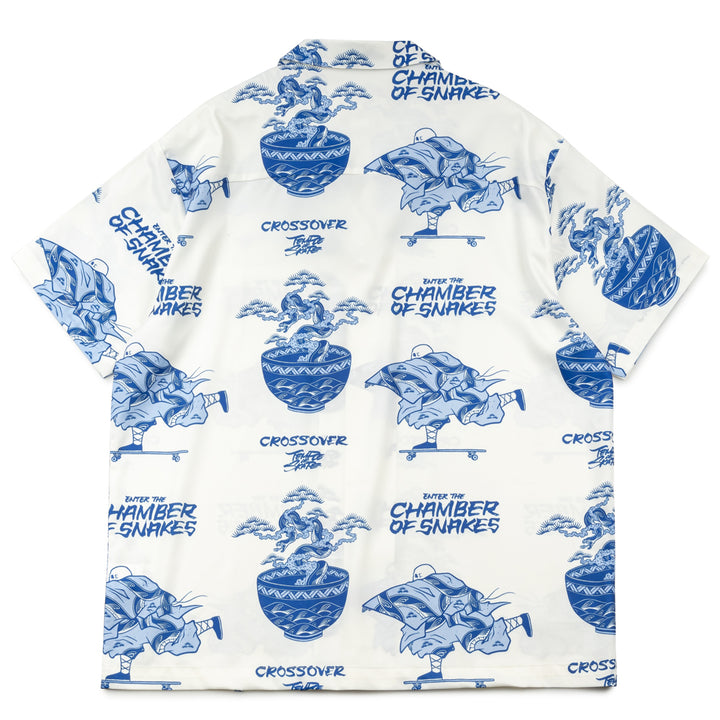 Crossover x Temple of Skate Hawaiian Shirt | White