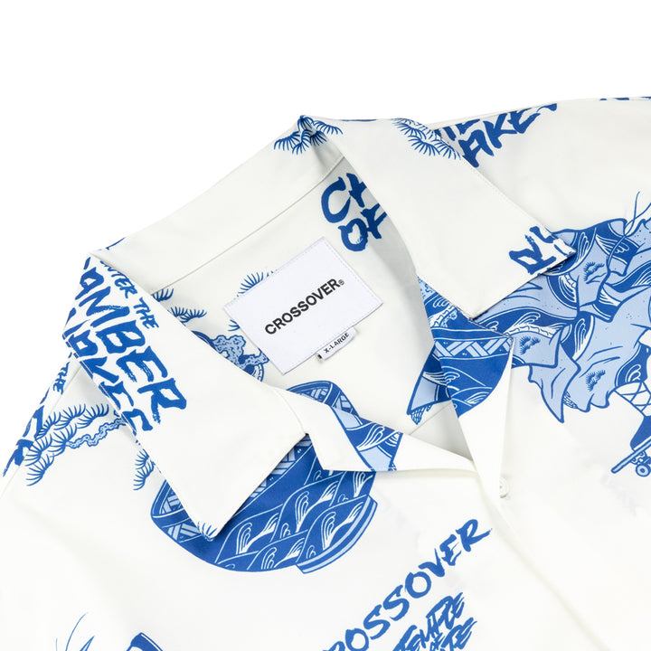 Crossover x Temple of Skate Hawaiian Shirt | White