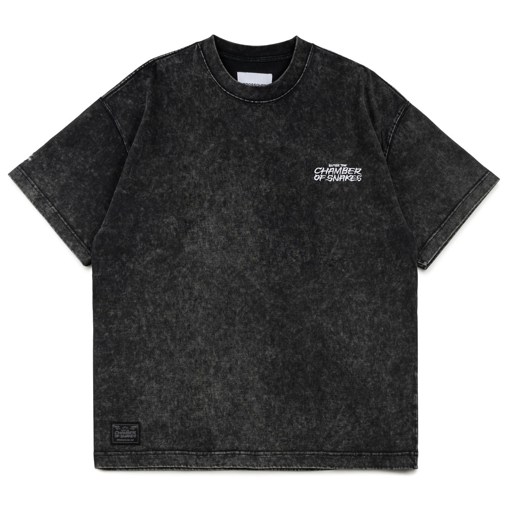 Crossover x Temple of Skate '01' Tee | Black Faded