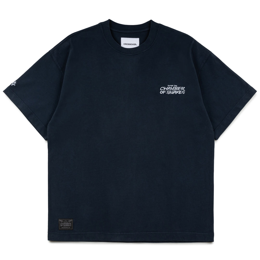 Crossover x Temple of Skate '01' Tee | Indigo