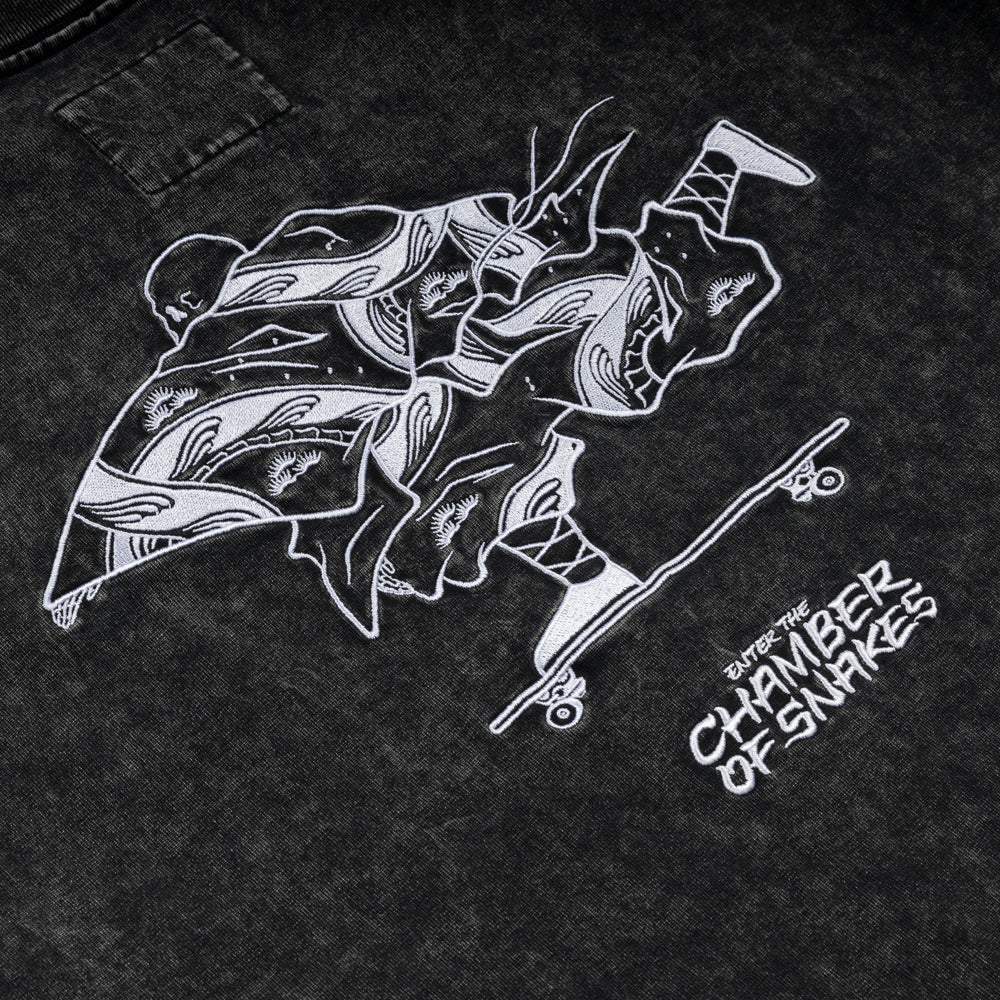 Crossover x Temple of Skate '02' Tee | Black Faded