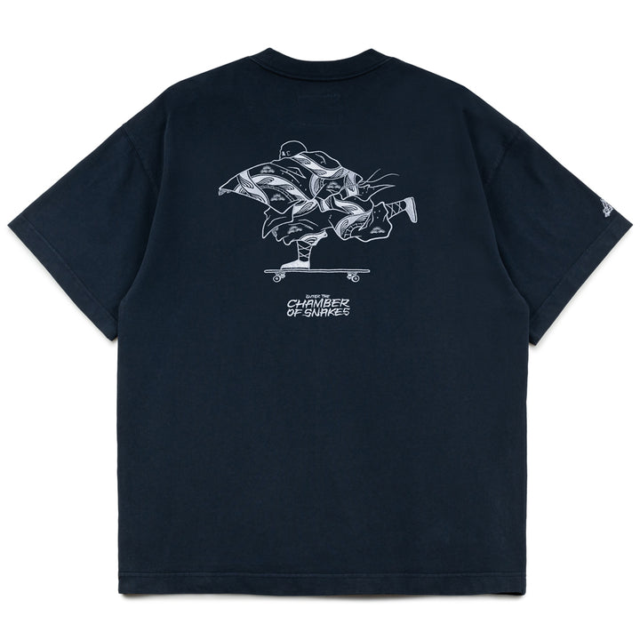 Crossover x Temple of Skate '02' Tee | Indigo