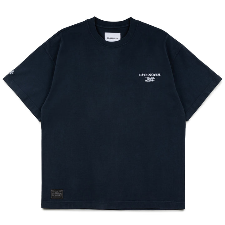 Crossover x Temple of Skate '02' Tee | Indigo