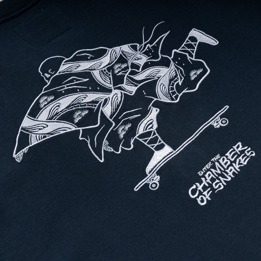 Crossover x Temple of Skate '02' Tee | Indigo