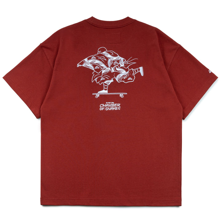 Crossover x Temple of Skate '02' Tee | Maroon