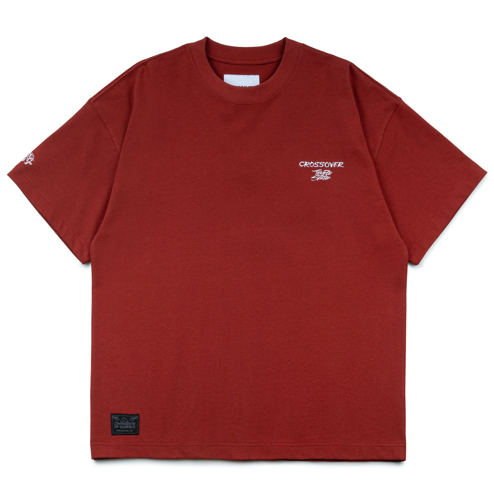 Crossover x Temple of Skate '02' Tee | Maroon