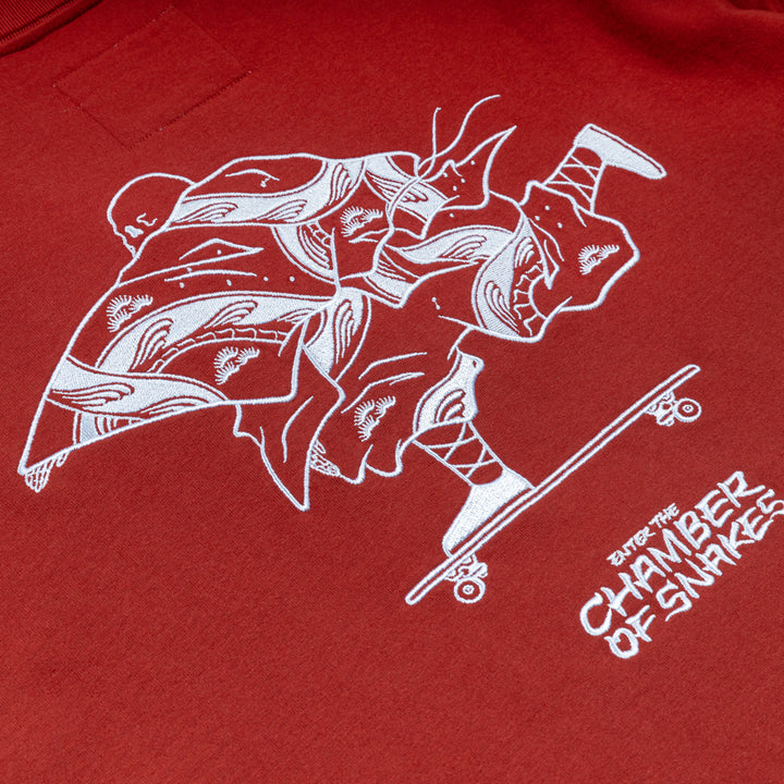 Crossover x Temple of Skate '02' Tee | Maroon