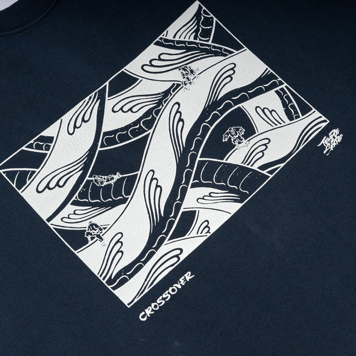 Crossover x Temple of Skate '03' Tee | Indigo