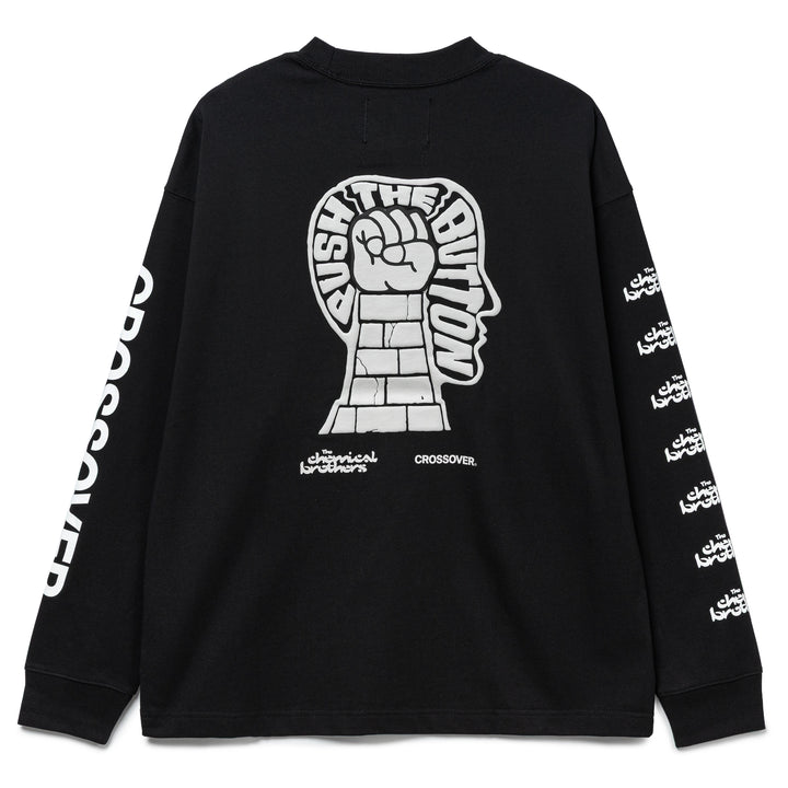 Crossover x The Chemical Brothers Push The Button L/S Tee| Black