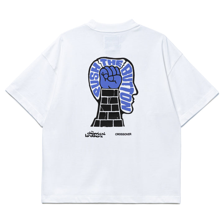 Crossover x The Chemical Brothers Push The Button Tee | White