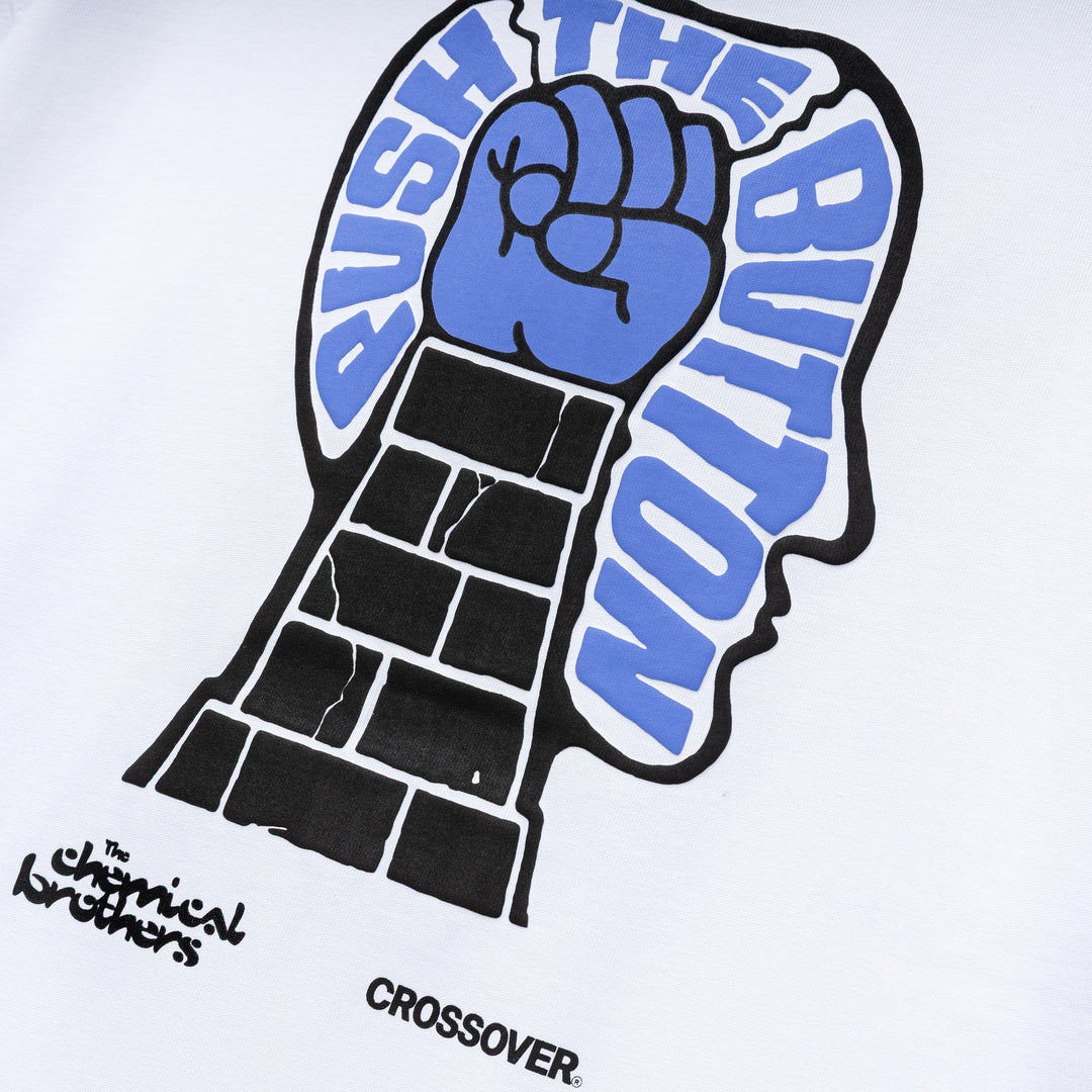 Crossover x The Chemical Brothers Push The Button Tee | White