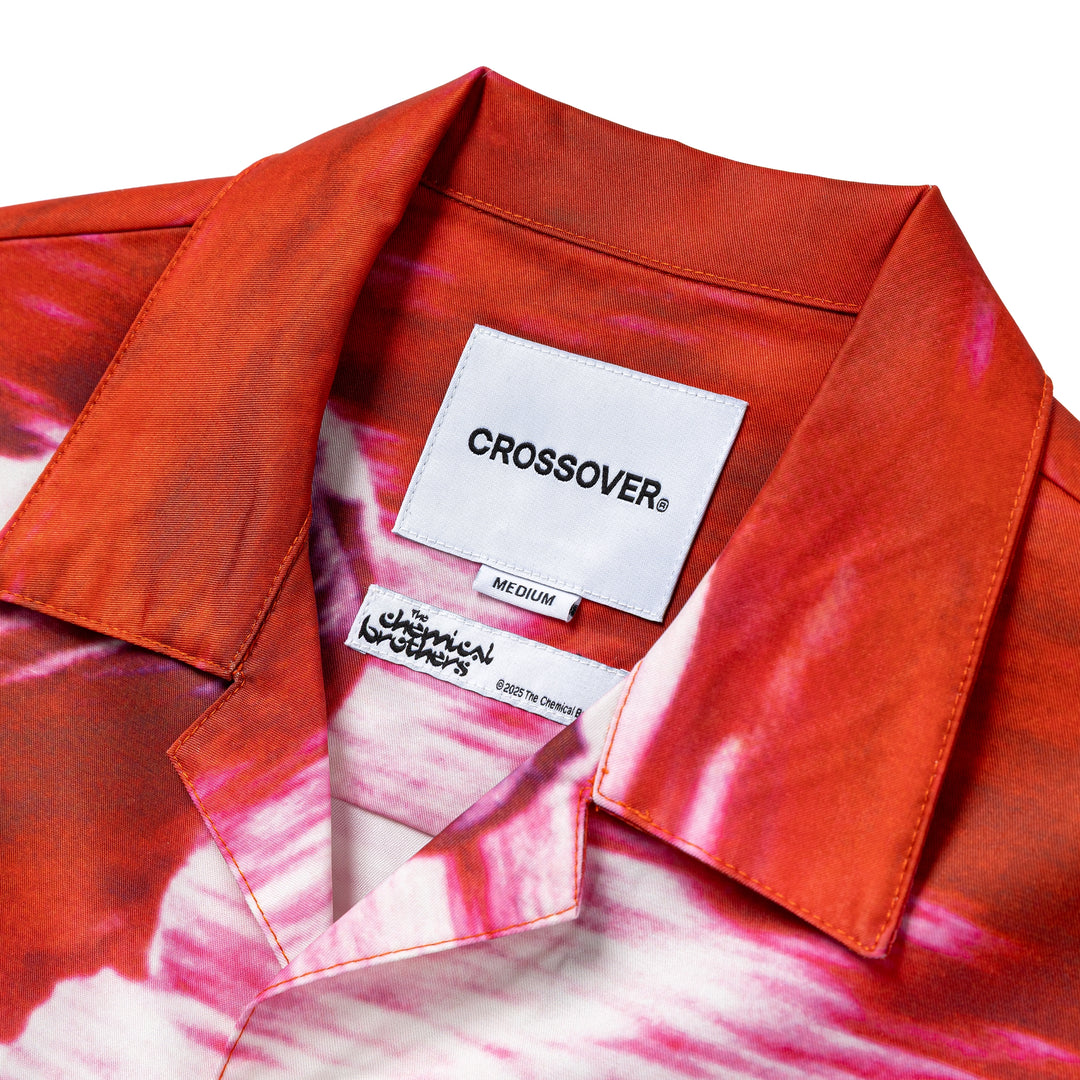 Crossover x The Chemical Brothers Setting Sun Hawaiian Shirt | Pink