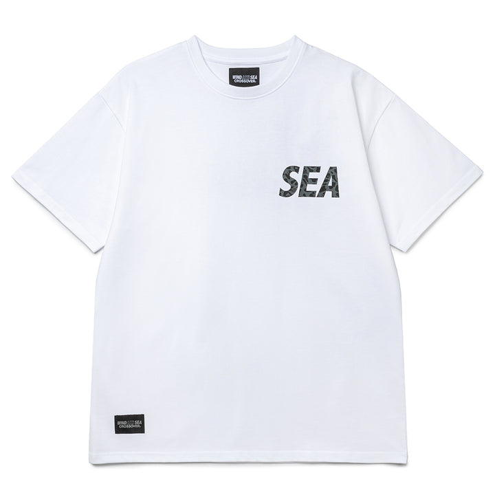 Crossover x Wind and Sea Gray Leopard Logo Tee | White