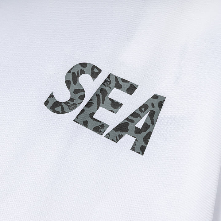 Crossover x Wind and Sea Gray Leopard Logo Tee | White