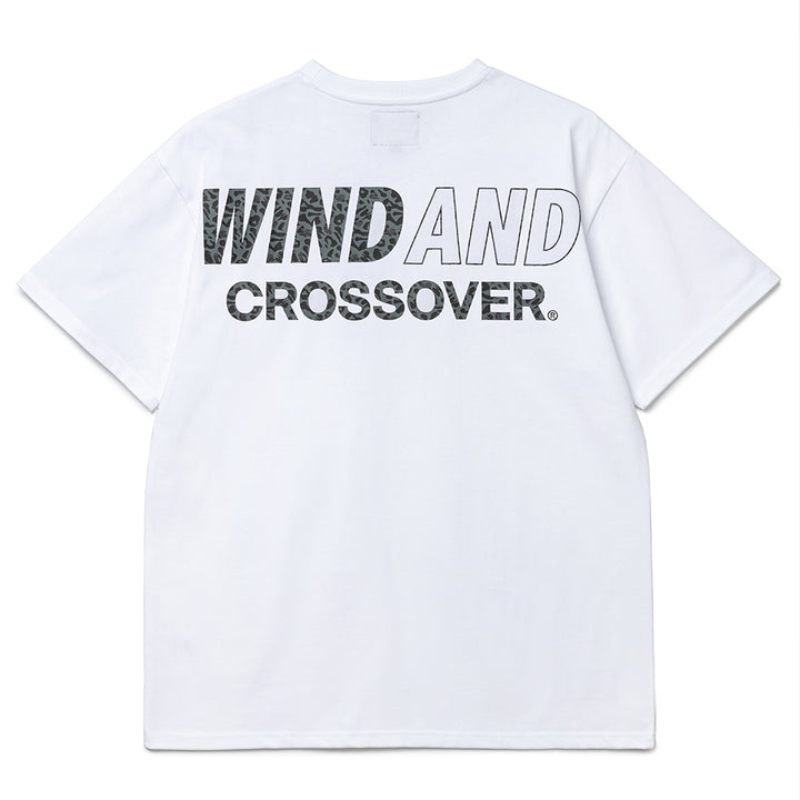 Crossover x Wind and Sea Gray Leopard Logo Tee | White