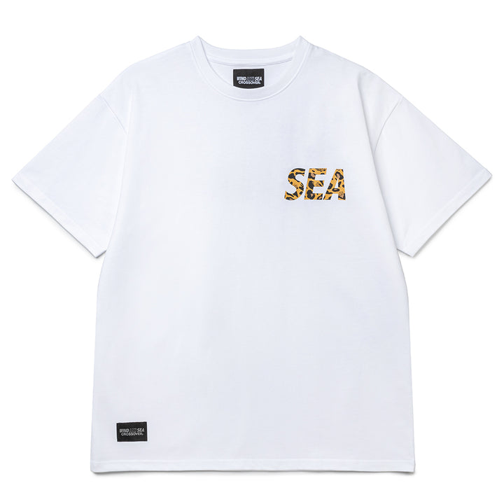 Crossover x Wind and Sea Leopard Logo Tee | White