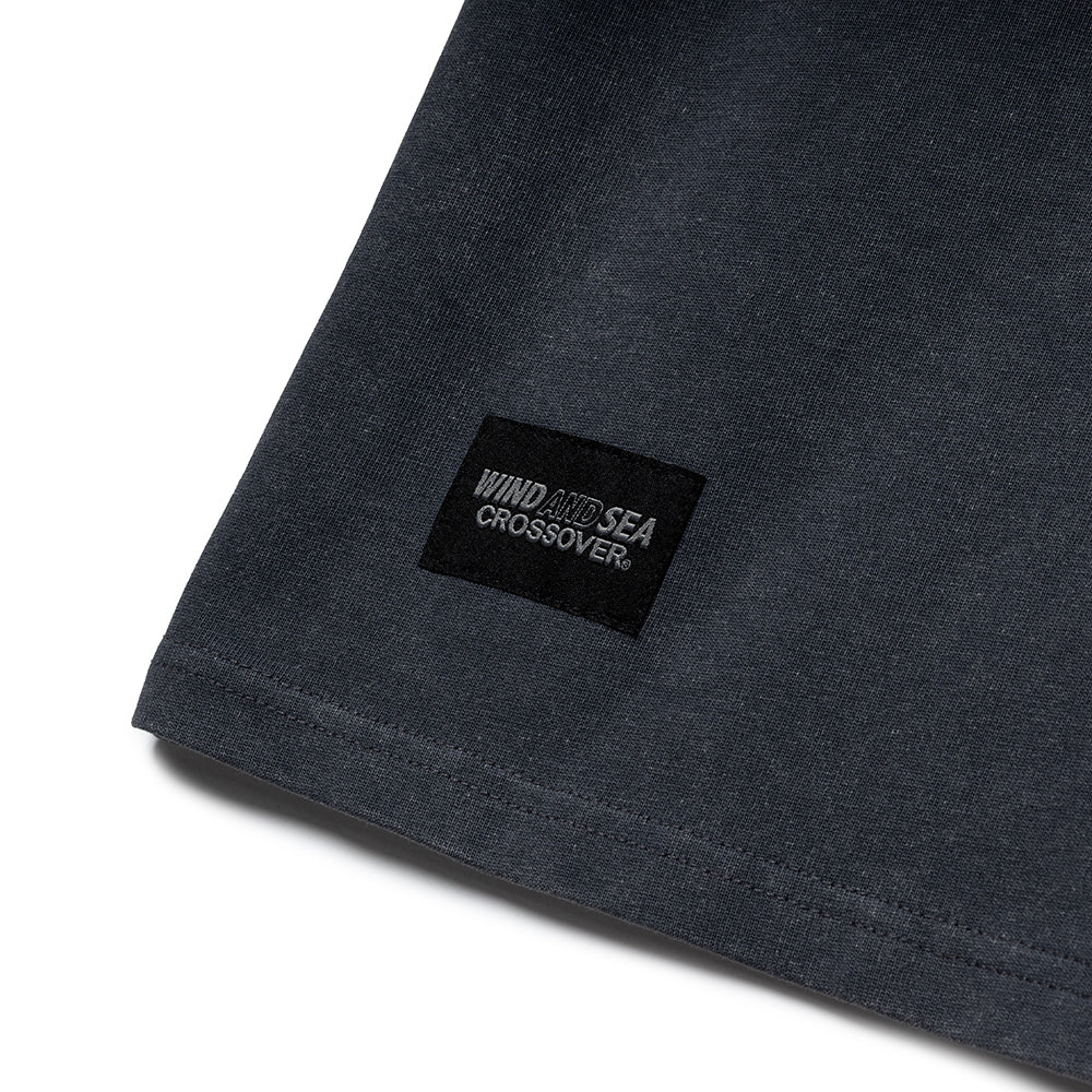 Crossover x Wind and Sea Pigment Pocket Tee | Black
