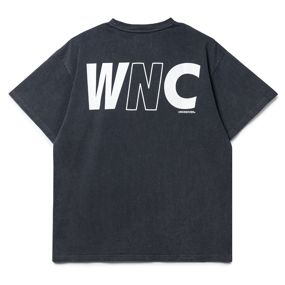 Crossover x Wind and Sea Pigment Pocket Tee | Black