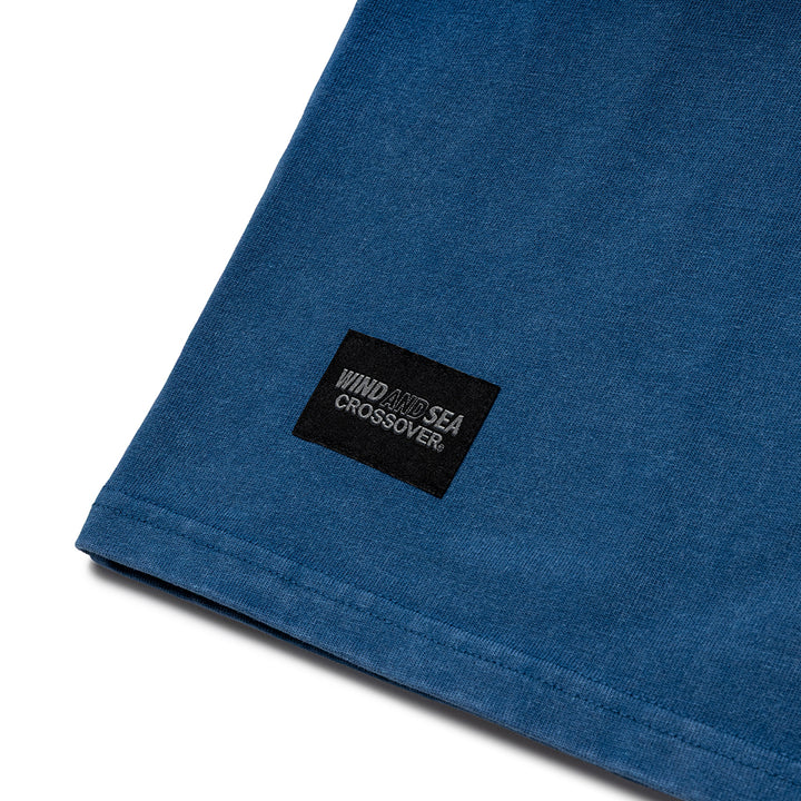 Crossover x Wind and Sea Pigment Pocket Tee | Navy