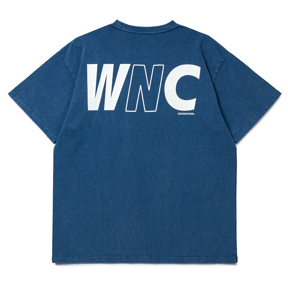 Crossover x Wind and Sea Pigment Pocket Tee | Navy