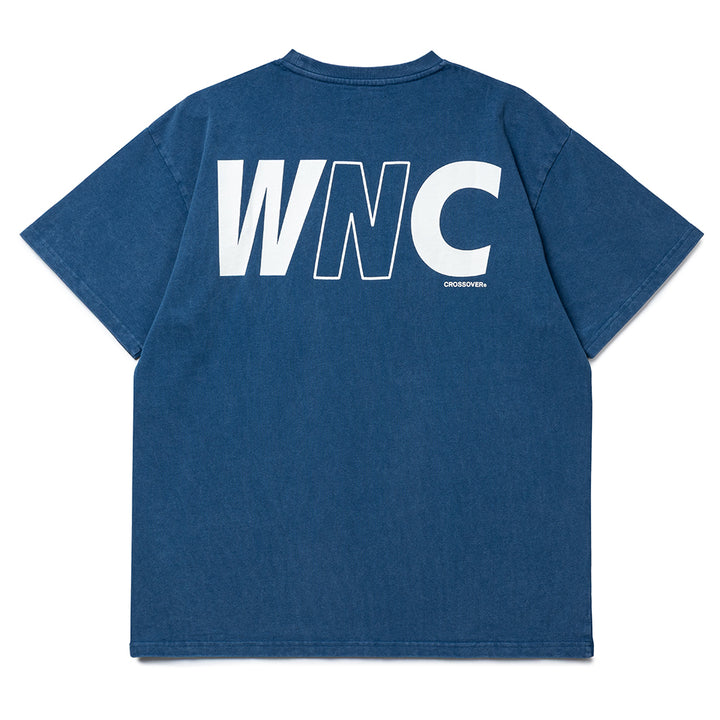 Crossover x Wind and Sea Pigment Pocket Tee | Navy