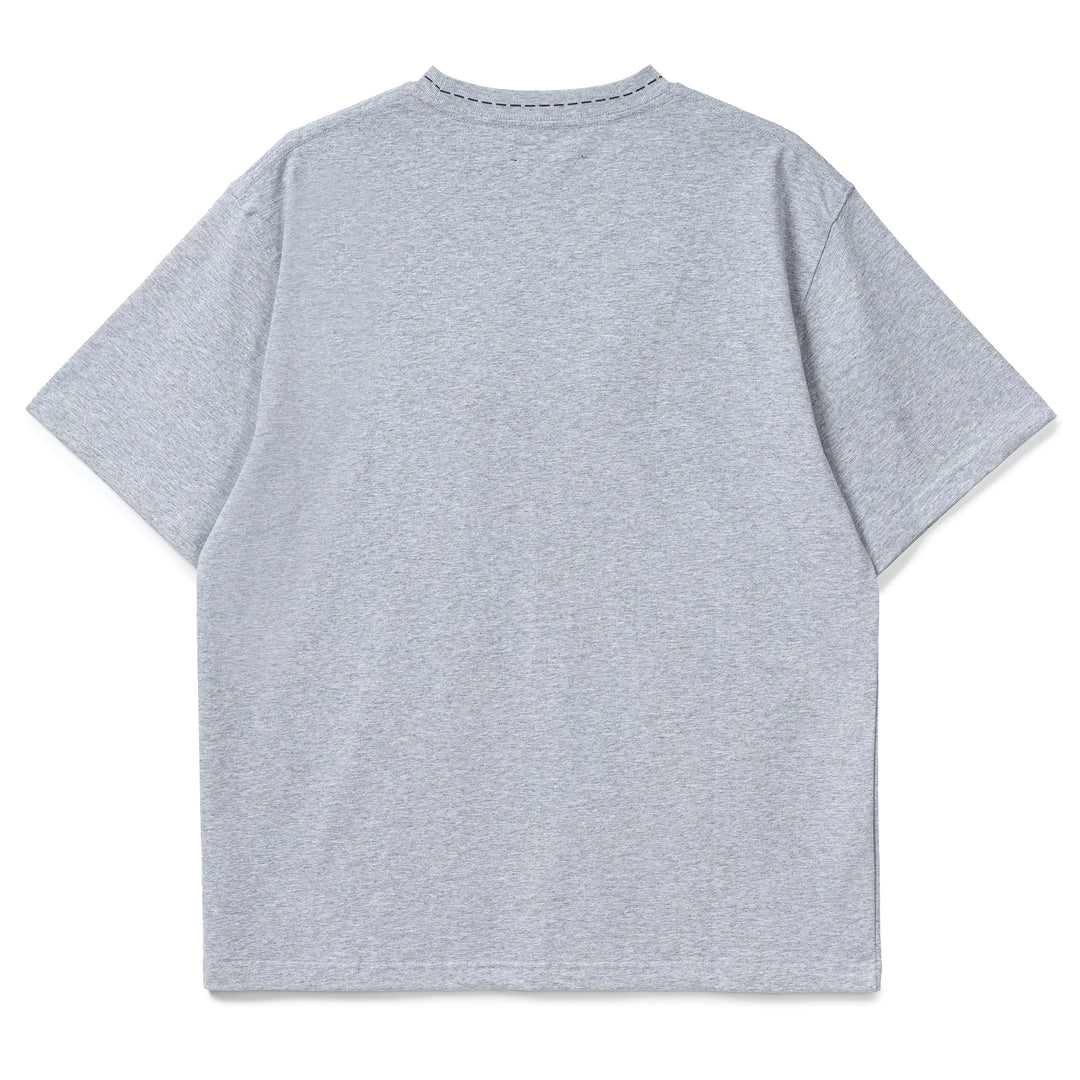 Cut Here Heavyweight Tee | Heather Grey