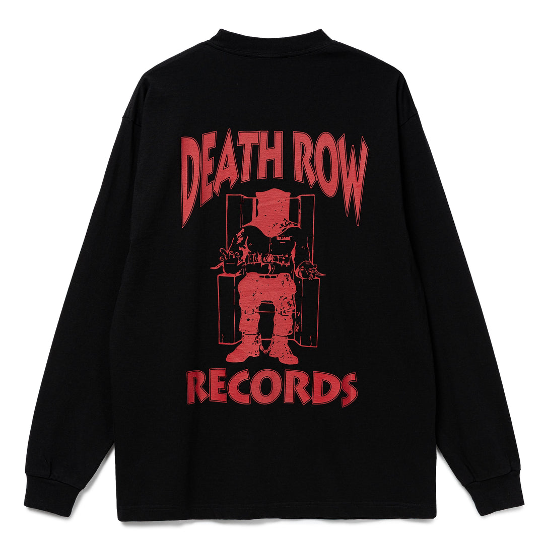 Death Row Records Washed Heavy Weight L/S Tee | Black