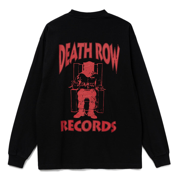 Death Row Records Washed Heavy Weight L/S Tee | Black
