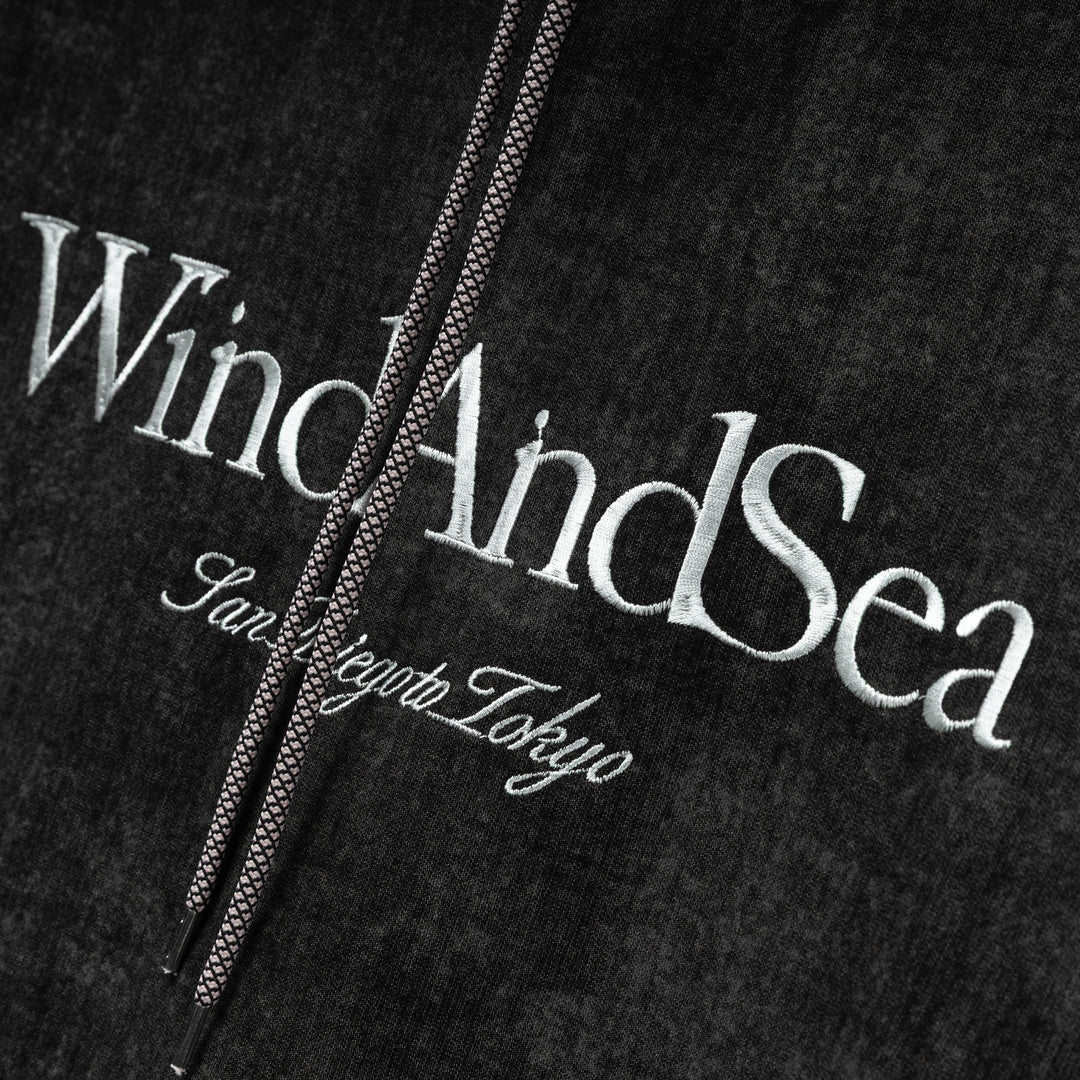 Draw Cord Hooded Sweatshirt | Black