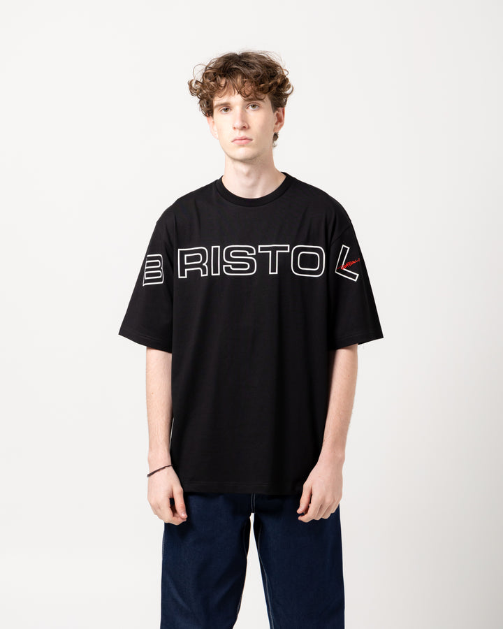 Around Logo Baggy Tee | Black