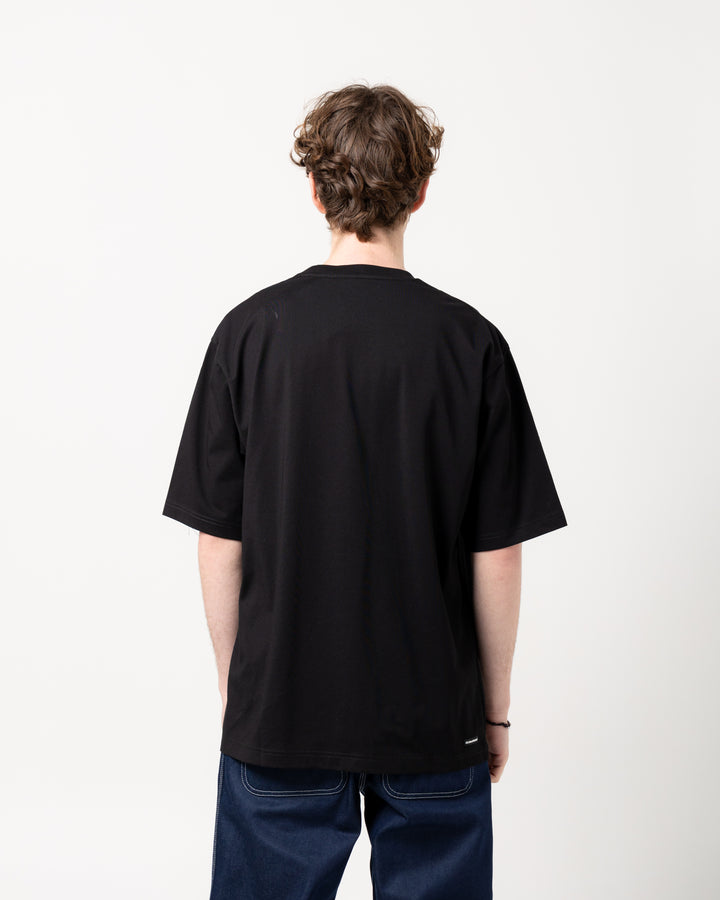 Around Logo Baggy Tee | Black