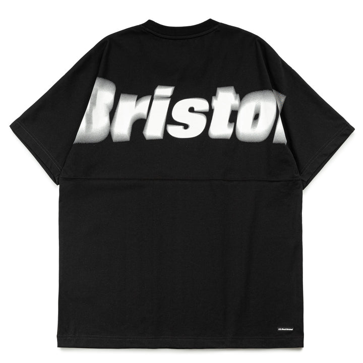 Blurred Big Logo Team Baggy Tee | Black