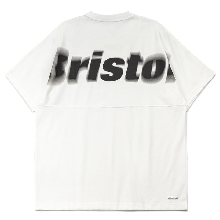 Blurred Big Logo Team Baggy Tee | White