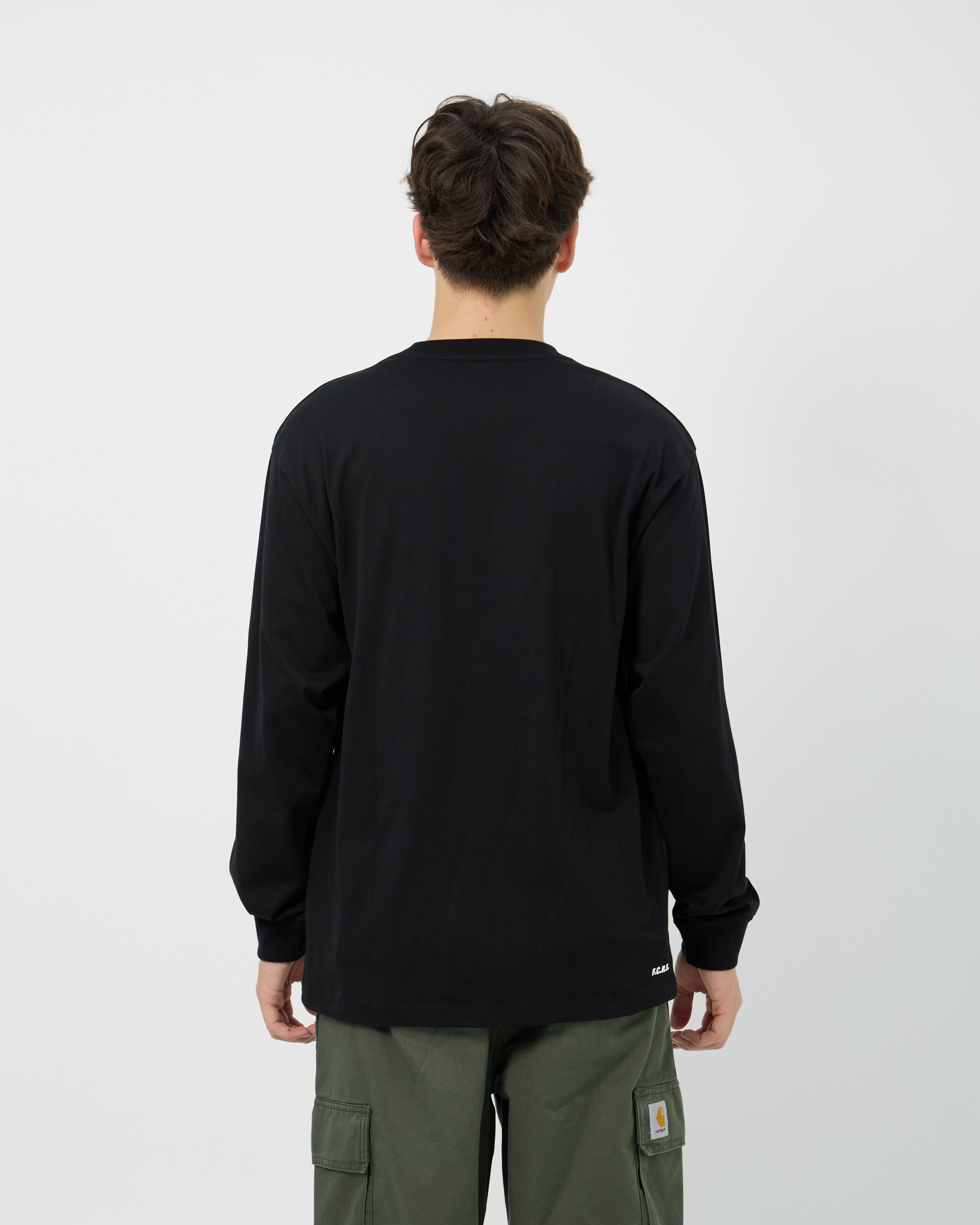 F.C.Real Bristol Lettered L/S Tee | Black