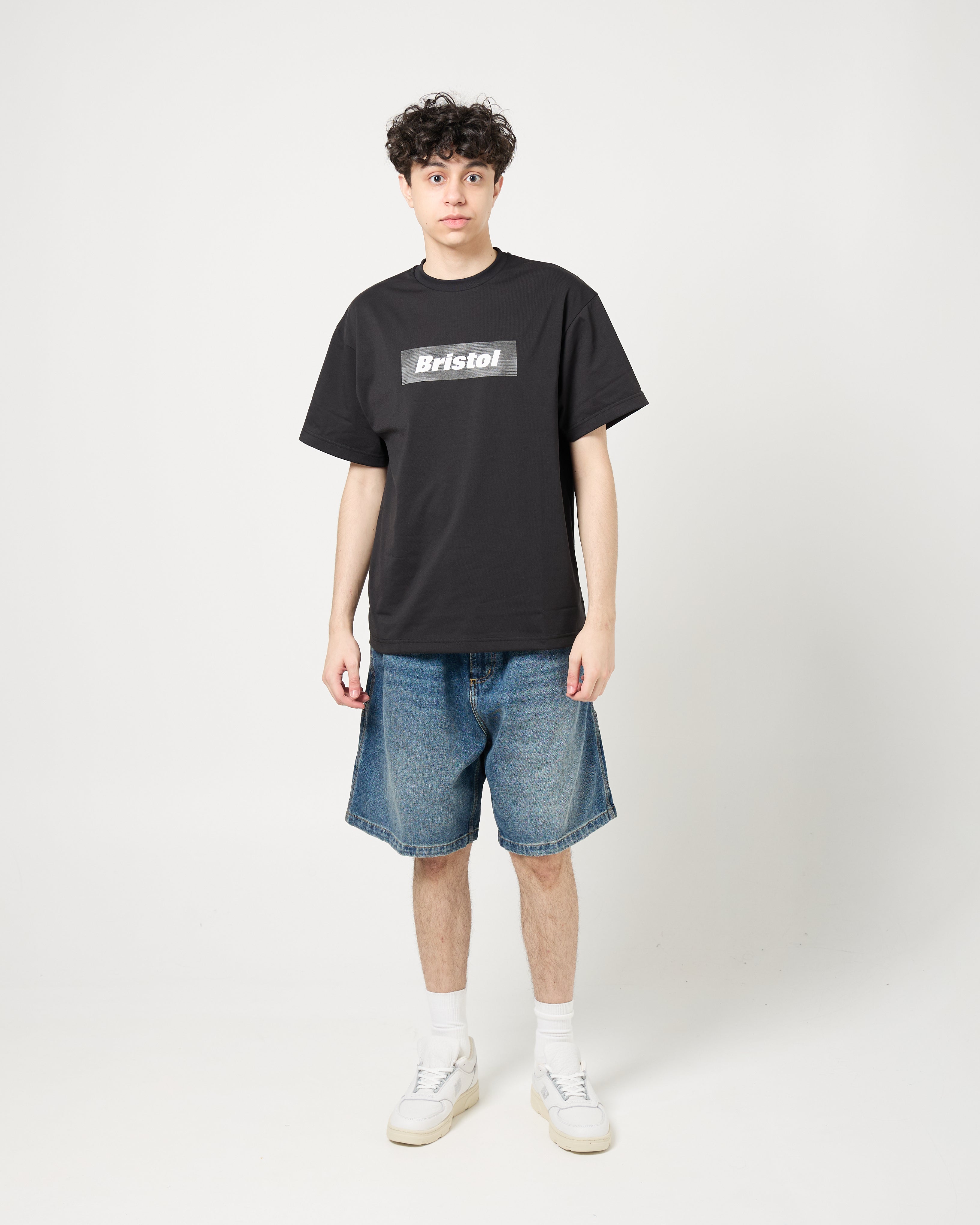 F.C.Real Bristol Speed Camo Box Logo Tee | Black